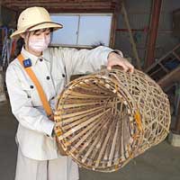 川にしかける「もじり」